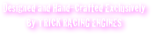 Designed and Hand-Crafted Exclusively By TRICK RACING ENGINES